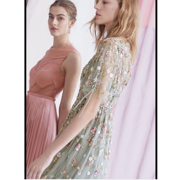 ISO needle and thread Bobbi sage green floweret dress - Picture 4 of 8